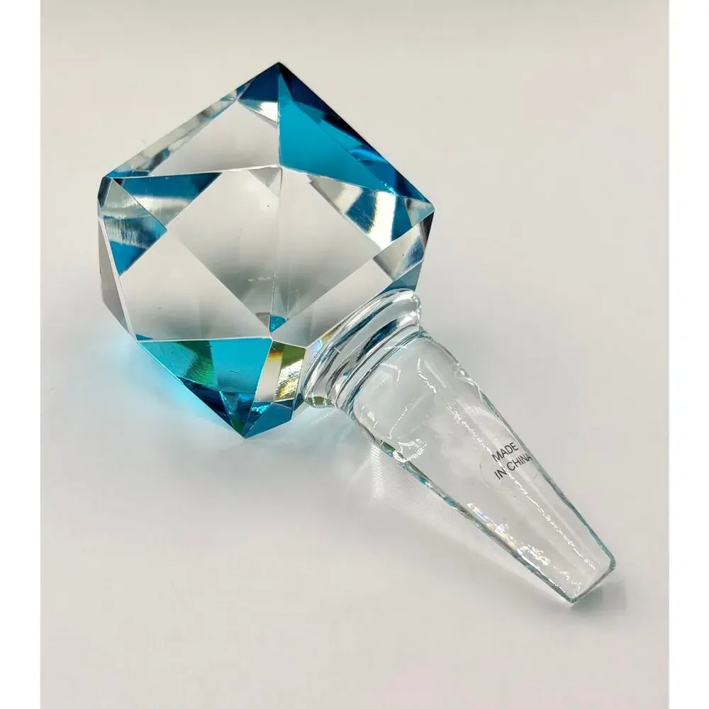 LENOX Kate Spade New York Faceted JULES POINT Blue Crystal Bottle Stopper